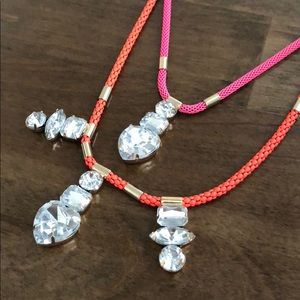 Neon orange and neon pink necklace